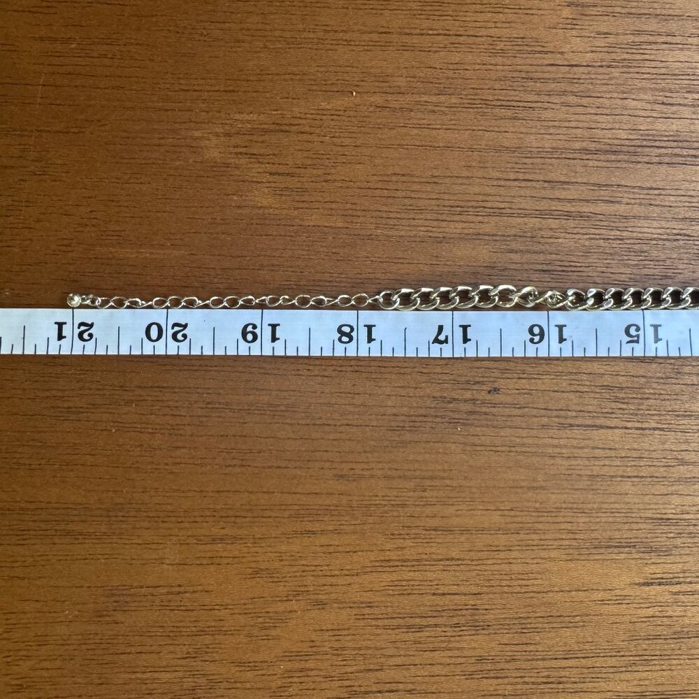 Bancroft 🩶💛 Mixed Metal Hematite Fan Necklace Stitchfix - Picture 7 of 8